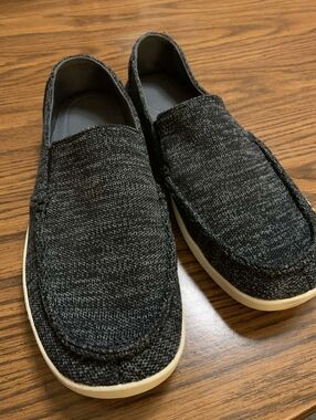 Magellan Outdoors Black Knit Slip-On Loafers